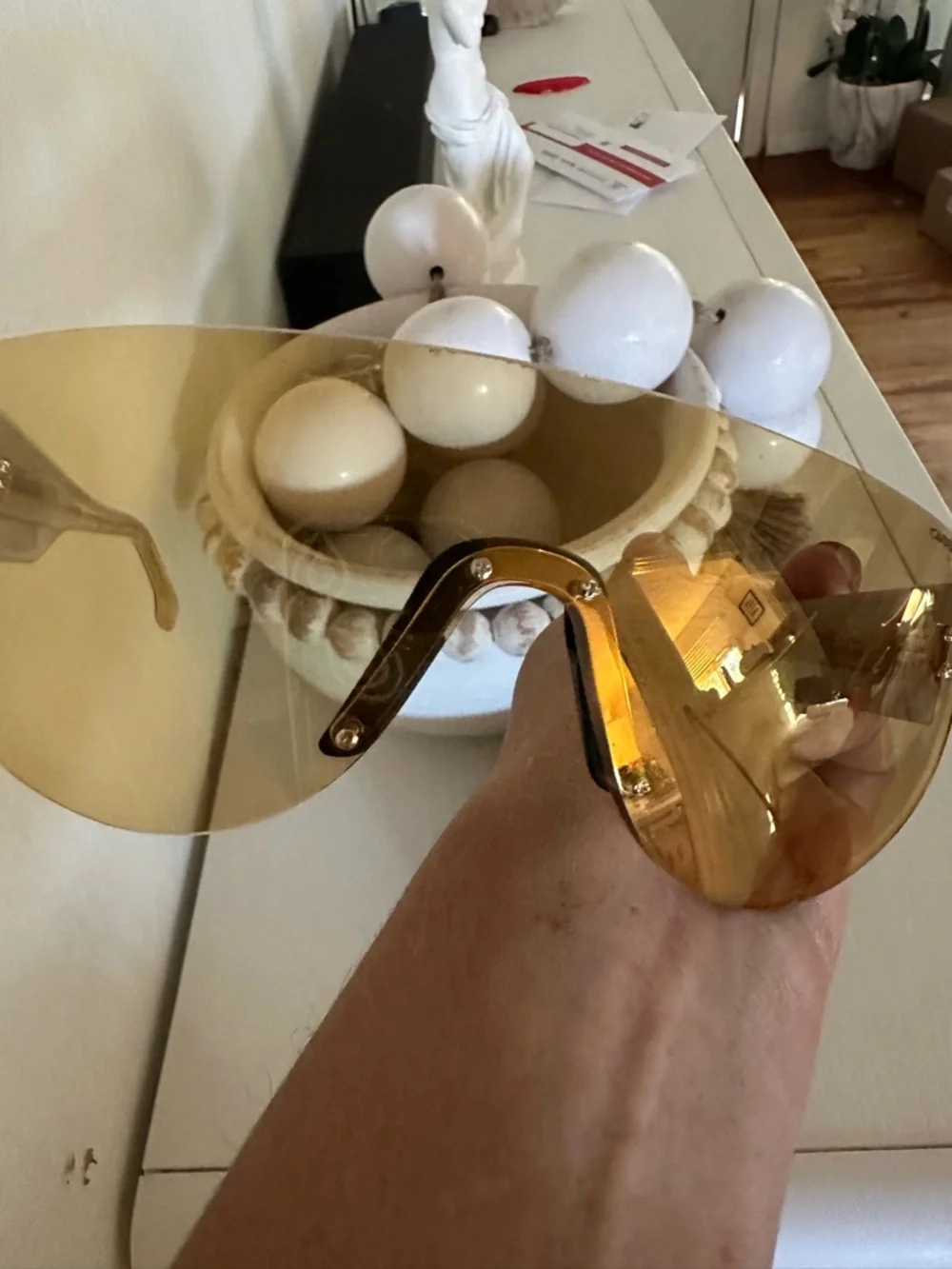 CARRERA EYE WEAR SINCE 1956Gold Mirrored Shield Visor Sunglasses - Picture 7 of 8